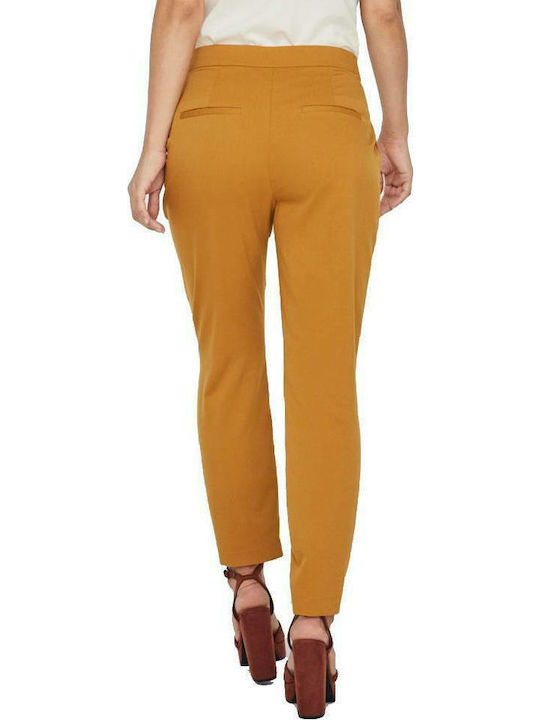 Vero Moda Women' Fabric Trouser Straight Camel