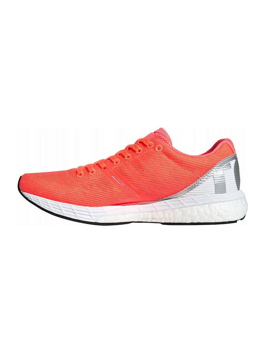 Boost Adizero Boston 8 Sport Shoes Running Signal Coral / Silver Metallic / Cloud White