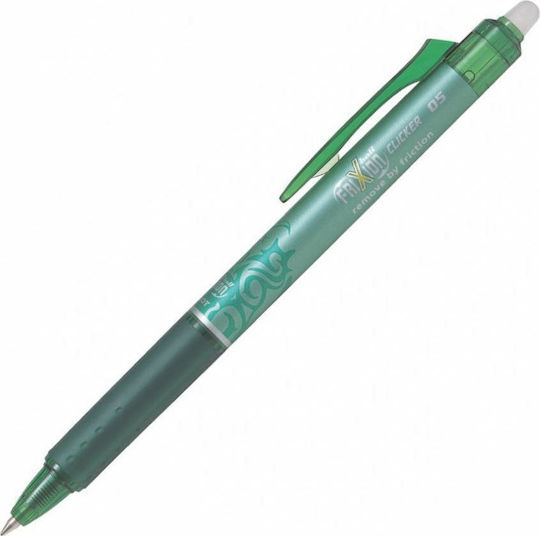 Pilot Frixion Ball Clicker Pen Gel 0.5mm Green with Green Ink 12pcs