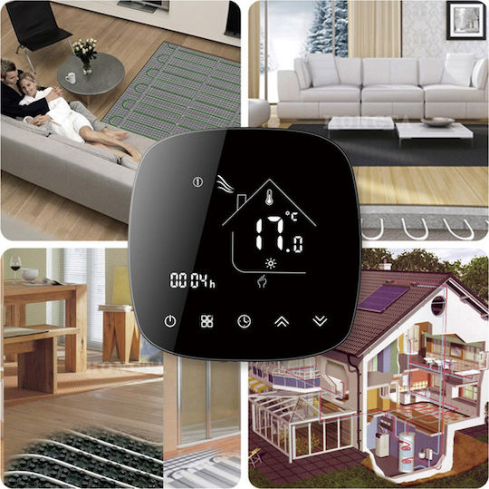BHT-001-GCLW Smart Digital Thermostat with Touch Screen και Wi-Fi