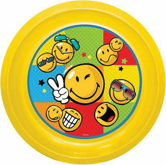 Σετ Φαγητού Smileys από Πλαστικό Κίτρινο 3τμχ