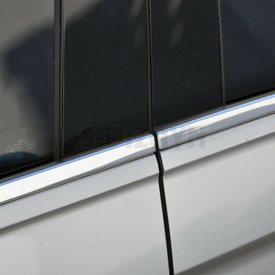 S-dizayn VVW Tiguan 5D 2016 Trim Μαρκέ Παραθύρων Αυτοκόλλητα Χρωμίου 12τμχ /SD