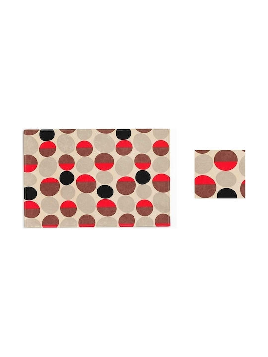 Espiel Fabric Coaster Multicolor Coaster Fabric Multicolour 10x10cm 6pcs