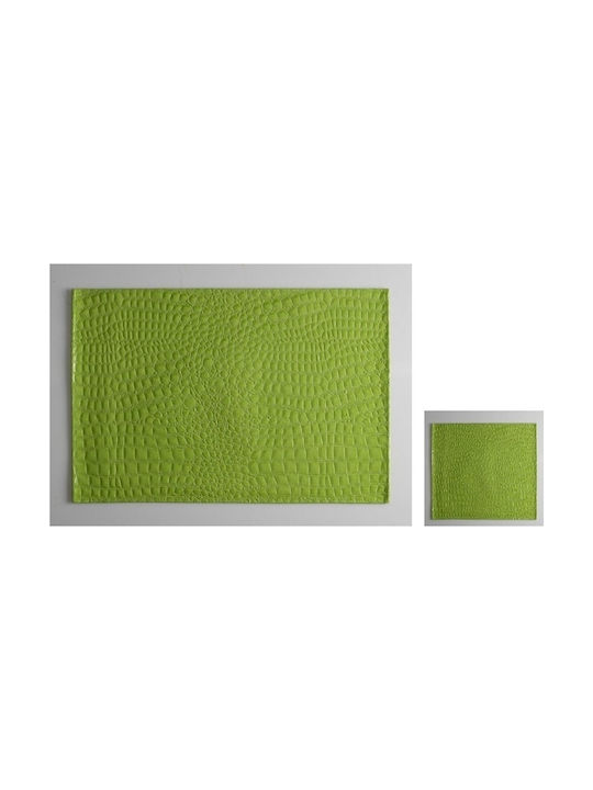 Espiel Fabric Coaster Light Green Coaster Fabric Green 10x10cm 6pcs