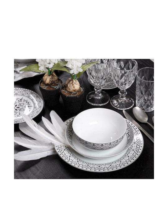 Cryspo Trio Nostro Cereal Serving Bowl Round made of Porcelain White with Diameter 16cm