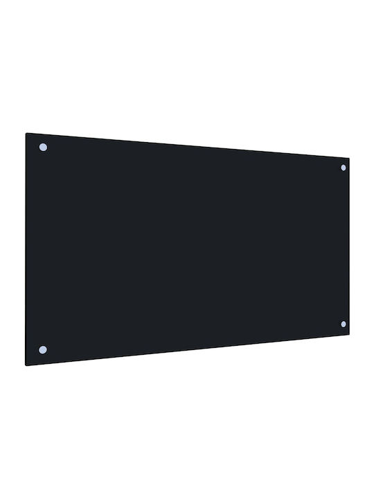 vidaXL Dreptunghiulară Bucătărie Înapoi din Sticlă în culoarea Negru 90x50cm 249488 1buc