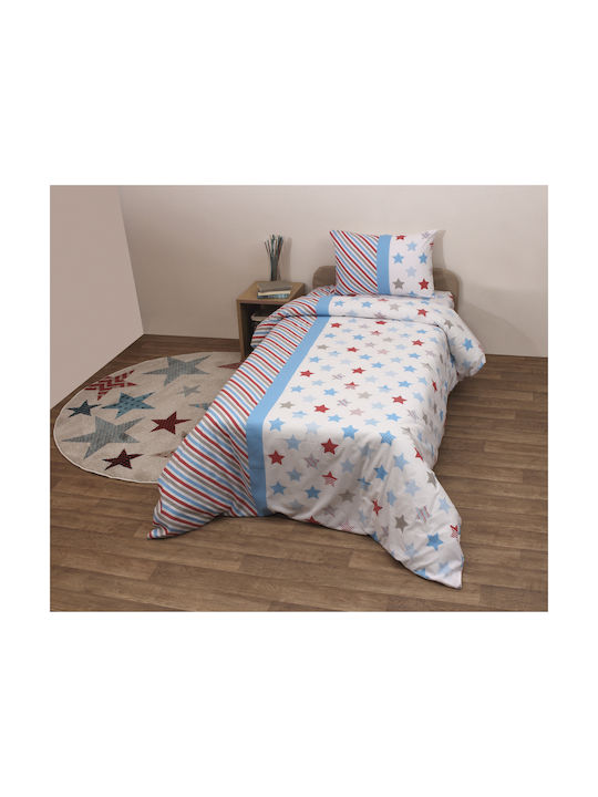 Viopros Σετ Μονά Άστρον Μπλε 160x260cm Viopros Σετ Μονά Άστρον Μπλε 160x260cm