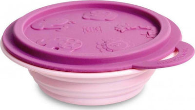 Marcus & Marcus Baby Food Bowl MNMBB02 Πτυσσόμενο made of Silicone Pink-Purple MNMBB02-PG