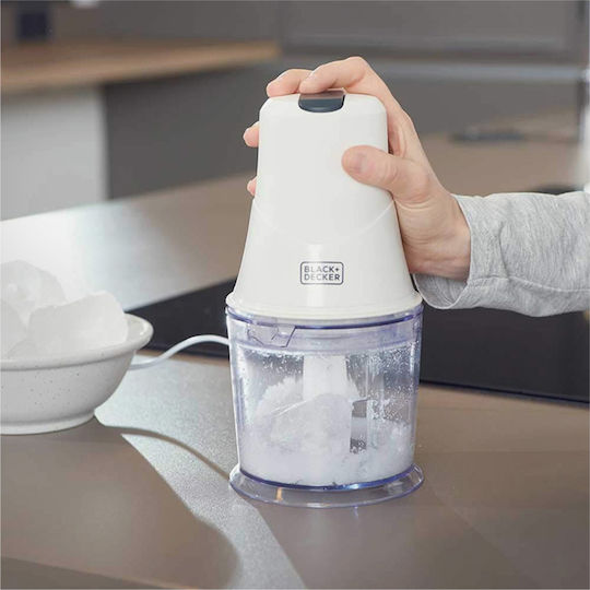 Black & Decker BXCH260E Mini Tocător Multi 260W cu Recipient 500ml Alb