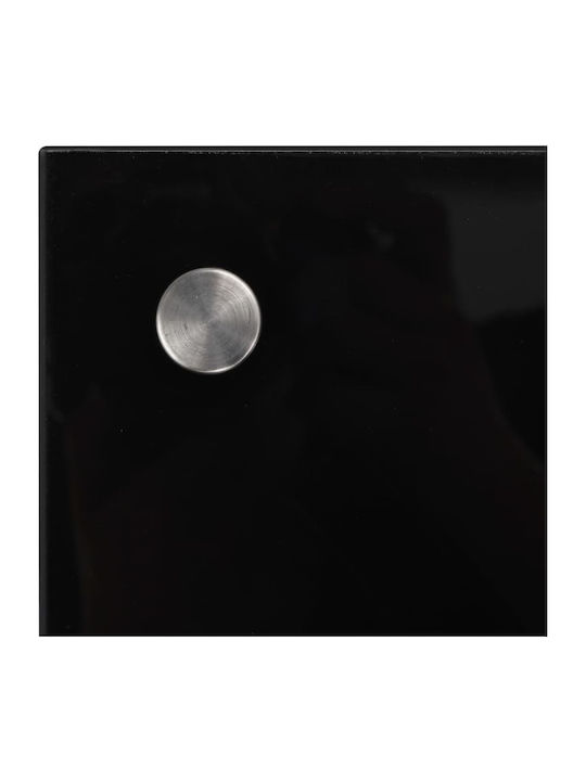 vidaXL Rectangular Back Made of Glass in Black Colour 100x50cm 249491