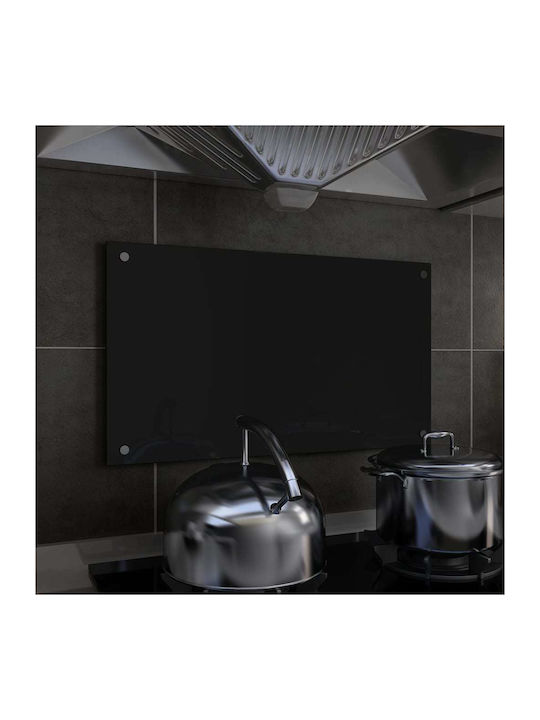 vidaXL Rectangular Glass Back in Black Colour 70x40cm 249481