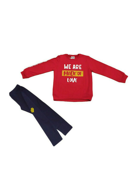 Trax Kids Set with Leggings Winter 2pcs Red