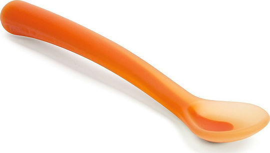 Suavinex Baby Löffel aus Silikon für 4+ Monate Orange