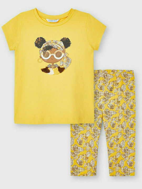 Mayoral Kids Set with Leggings Summer 2pcs Yellow