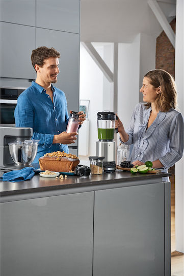 WMF Multifunktionaler Mixer KULT Pro Mixer mit Kunststoffkanne 1,2 l 1200W Schwarze