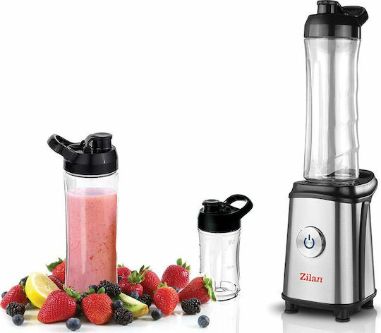 Zilan Blender Cu Cană Din Plastic 600 Ml 350W Inox ZLN0504