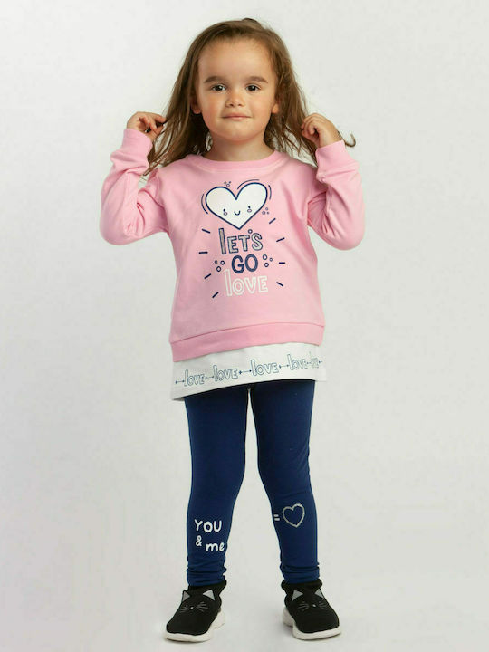 Trax Kids Set with Leggings Winter 2pcs Pink