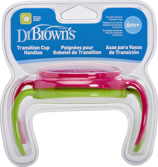 Dr. Brown's Plastic Baby Sippy Cup Handles for 6+ months 2pcs Multicolour TC070