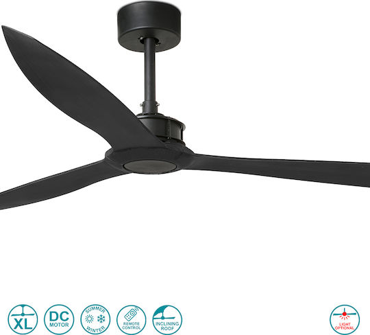 Faro Barcelona Just Fan XL Ceiling Fan 178cm Matt Black
