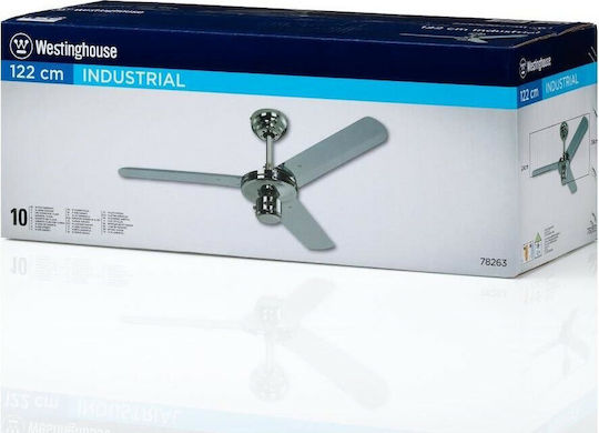 Westinghouse Industrial Ανεμιστήρας Οροφής 122cm Chrome