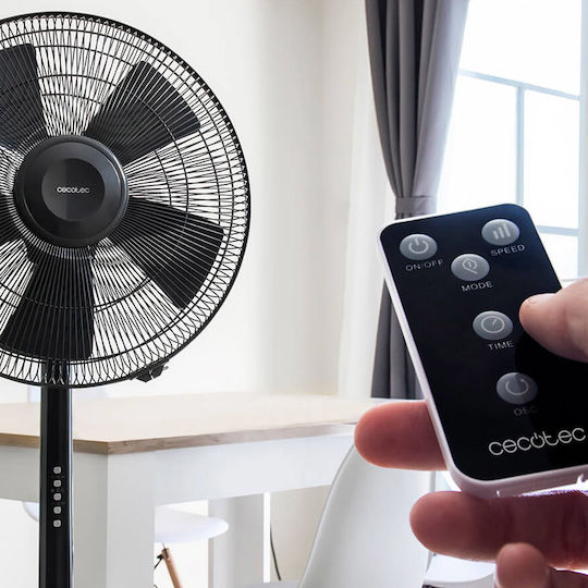 Cecotec Forcesilence 550 Smart Pedestal Fan 60W 42cm Diameter with Remote Control Black