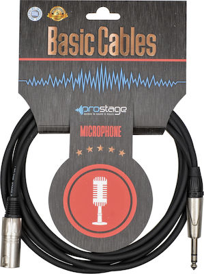 Prostage Kabel XLR-Stecker - 6,3mm Stecker Schwarz 7m (BMTS-07)