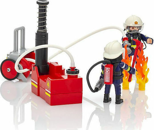 Playmobil Stadt Aktion Feuerwehrleute mit Wasserpumpe für 4+ Jahre Jahre
