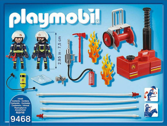 Playmobil Stadt Aktion Feuerwehrleute mit Wasserpumpe für 4+ Jahre Jahre