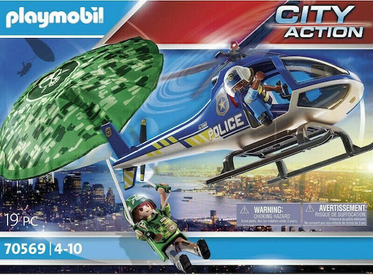 Playmobil City Action Police Parachute Search for 4-10 years old