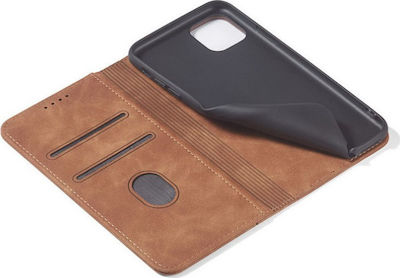 Bodycell PU Leather Book Δερματίνης Dark Brown (iPhone 12 / 12 Pro)