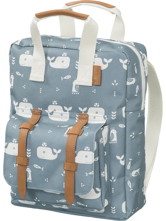 Fresk Whale Blauer Nebel Schulranzen Rucksack Kindergarten in Blau Farbe