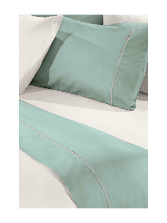 Guy Laroche Sheet for Single Bed 160x270cm. Reserve 1110092119005 Ocean