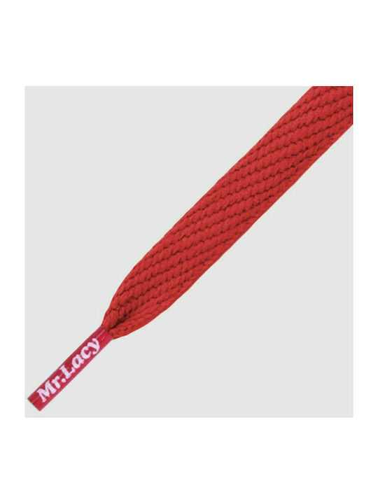 Mr.Lacy Flatties Shoelaces 130cm Red 2pcs