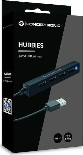 Conceptronic Hub 4 Porturi USB 2.0 cu Conectare USB-A