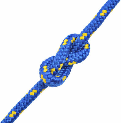 vidaXL Σχοινί Gestrickt 12mm 50m Polypropylen Blau