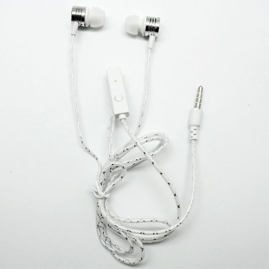 JL-16 In-ear Handsfree με Βύσμα 3.5mm Λευκό