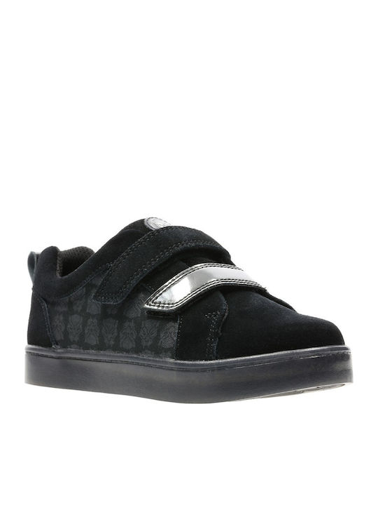 Clarks Kids Sneakers City Hero Anatomic with Scratch Black