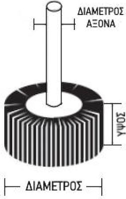 Benman Σμυριδόπανο 80x50mm P40 Cilindru de Lustruit K40 50x80mm Set 1buc