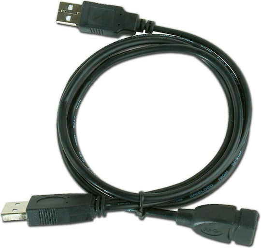 Cablexpert USB 2.0 Кабел USB-A мъжки - USB-A женски Черно 0.9м CCP-USB22-AMAF-3