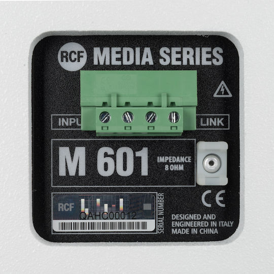 RCF M 601 13041024 Passive Speaker PA 100W with Woofer 6.5" 21.5x23x35.9cm. in White Color