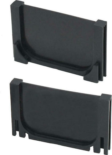 vidaXL Plastic Canal Duș cu Dimensiune 100x12.5cm Negru