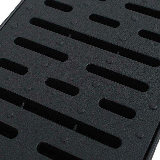 vidaXL Plastic Canal Duș cu Dimensiune 100x12.5cm Negru