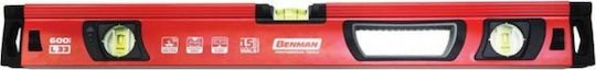Benman L33 70623 Spirit Level Aluminum 100cm with 3 Eyes