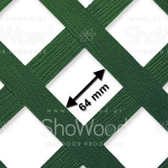 Spalier Garten Classic aus Kunststoff mit Rasterdesign Rhombus in Grün Farbe 100x200cm