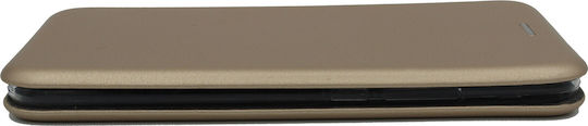 Forcell Elegance Buchen Sie Synthetisches Leder Gold (Huawei Mate 20 Lite)