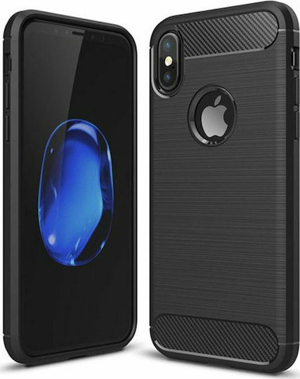 Forcell Back Cover Σιλικόνης Μαύρο (iPhone XS Max)