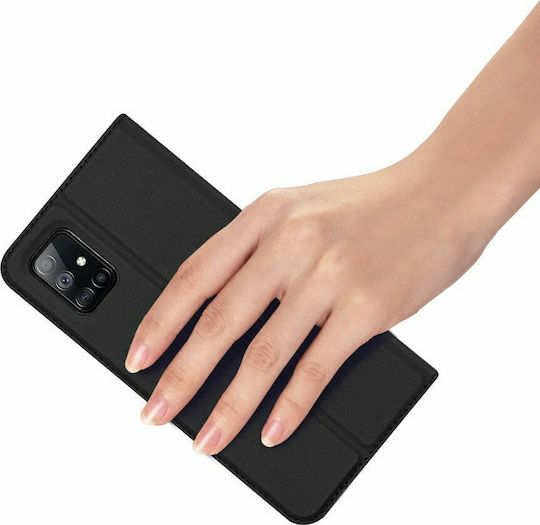 Dux Ducis Skin Pro Book Piele artificială Negru (Galaxy A71)