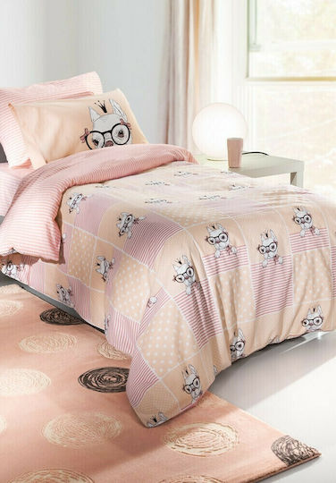 Saint Clair Rosie Kids Duvet Cover Single Cotton Pinky 160x220cm