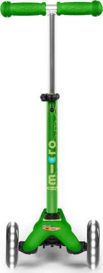 Micro Kids Scooter Mini Deluxe Led 3-Wheel for 2-5 Years Green