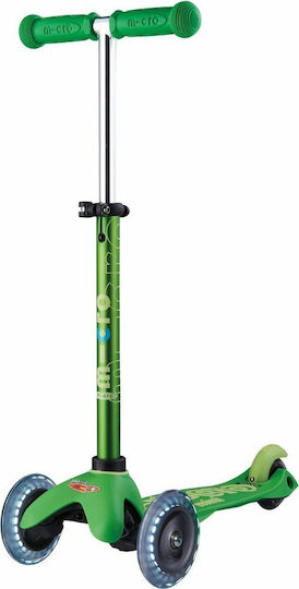 Micro Kids Scooter Mini Deluxe Led 3-Wheel for 2-5 Years Green